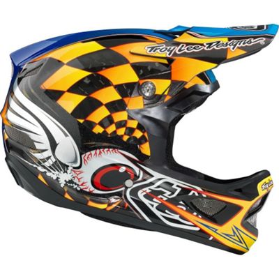 Casque carbone Troy Lee Designs D3 - Finishline Yellow - Jaune
