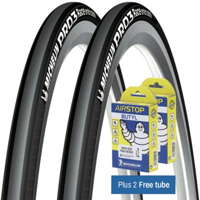 Michelin Pro 3 Race Tyres Grey + FREE Tubes