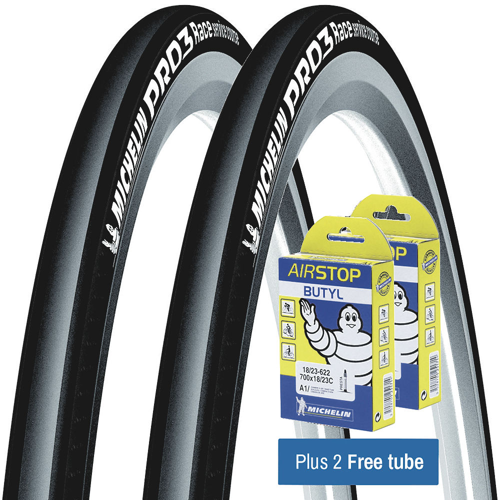 Michelin Pro 3 Race Tyres Grey + FREE Tubes