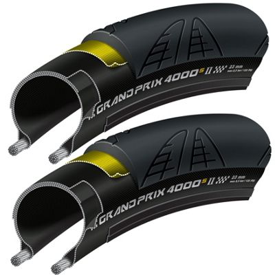 Continental Grand Prix 4000S II Road Tyre - 25c PAIR