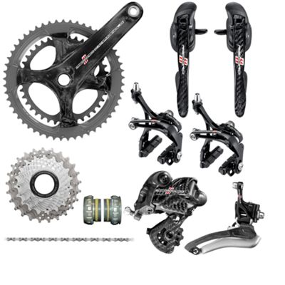 Pédalier Campagnolo Record Ultra Torque 11 Vitesses - Carbone/Noir - Double Plateau - Neuf