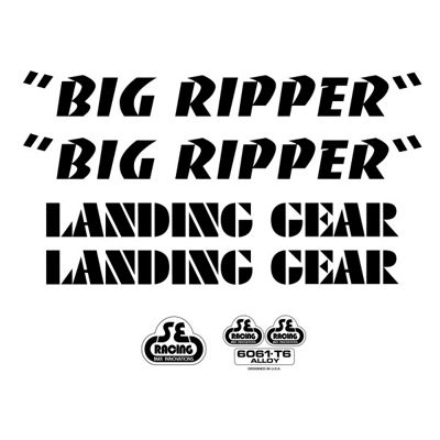 SE Bikes Big Ripper Decal Set