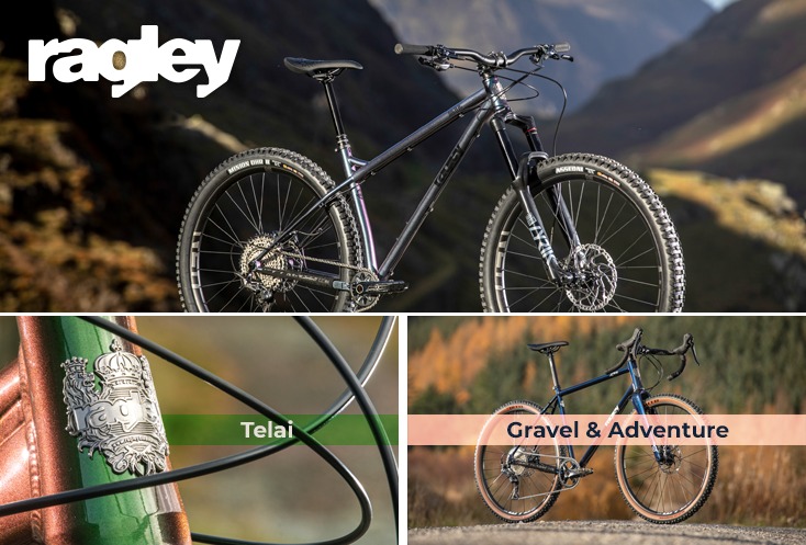 Picture of a Ragley hardtail MTB and mountain bike frame and adventure bike with the message Get Wild with the new 2021 MTB Range