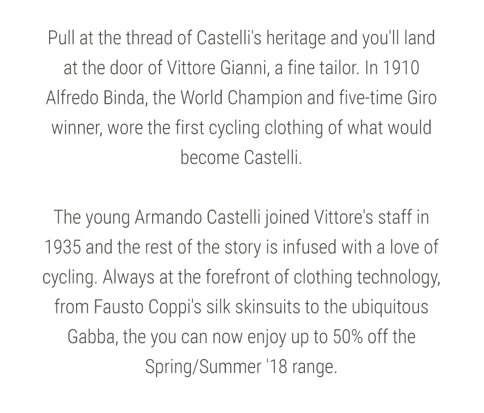 50 Off Castelli Go Chain Reaction Cycles