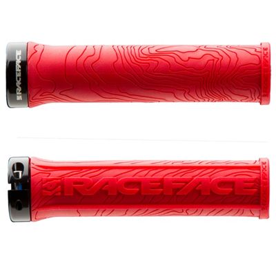 Race Face Half Nelson Lock On Grips - Red - 134mm}, Red