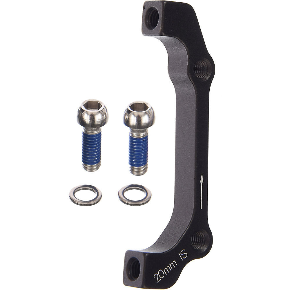 Avid IS to Post Disc Brake Adaptor and Bolts - Black - 0mm IS - Front 160/Rear 140 - SS Bolts}, Black