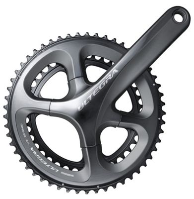 Shimano Ultegra 6800 Double 11 Speed Chainset - Grey - 53.39t}, Grey