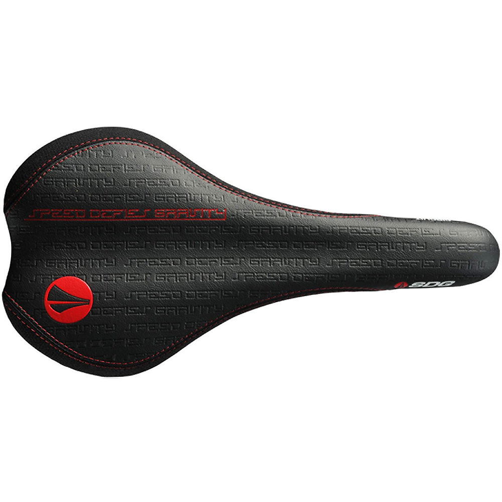Selle SDG Circuit Mountain Ti-Aluminium - Noir - Rouge - 135mm Wide, Noir - Rouge