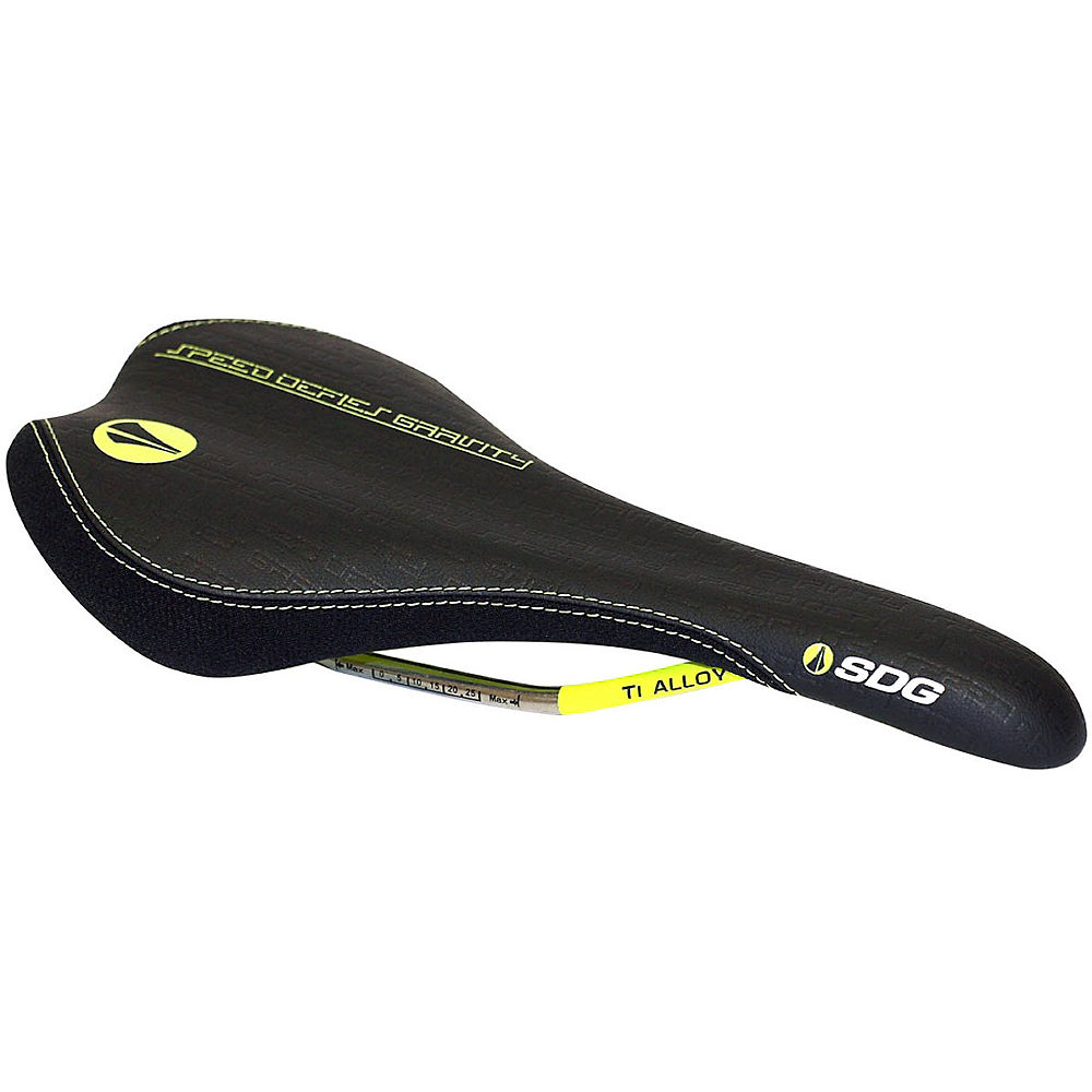 Selle SDG Circuit Mountain Ti-Aluminium - Noir - Jaune - 135mm Wide, Noir - Jaune