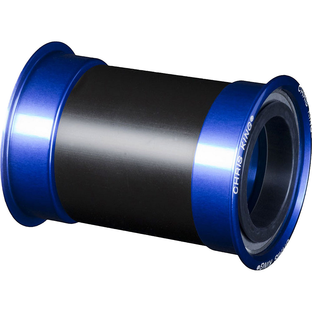 Boîtier de pédalier VTT/Route Chris King Press Fit 30 - Bleu - 68/73mm