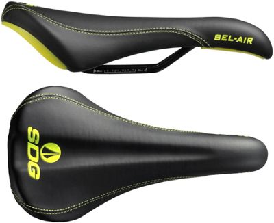 SDG Bel Air Steel Saddle - Black - Yellow - 140mm Wide, Black - Yellow