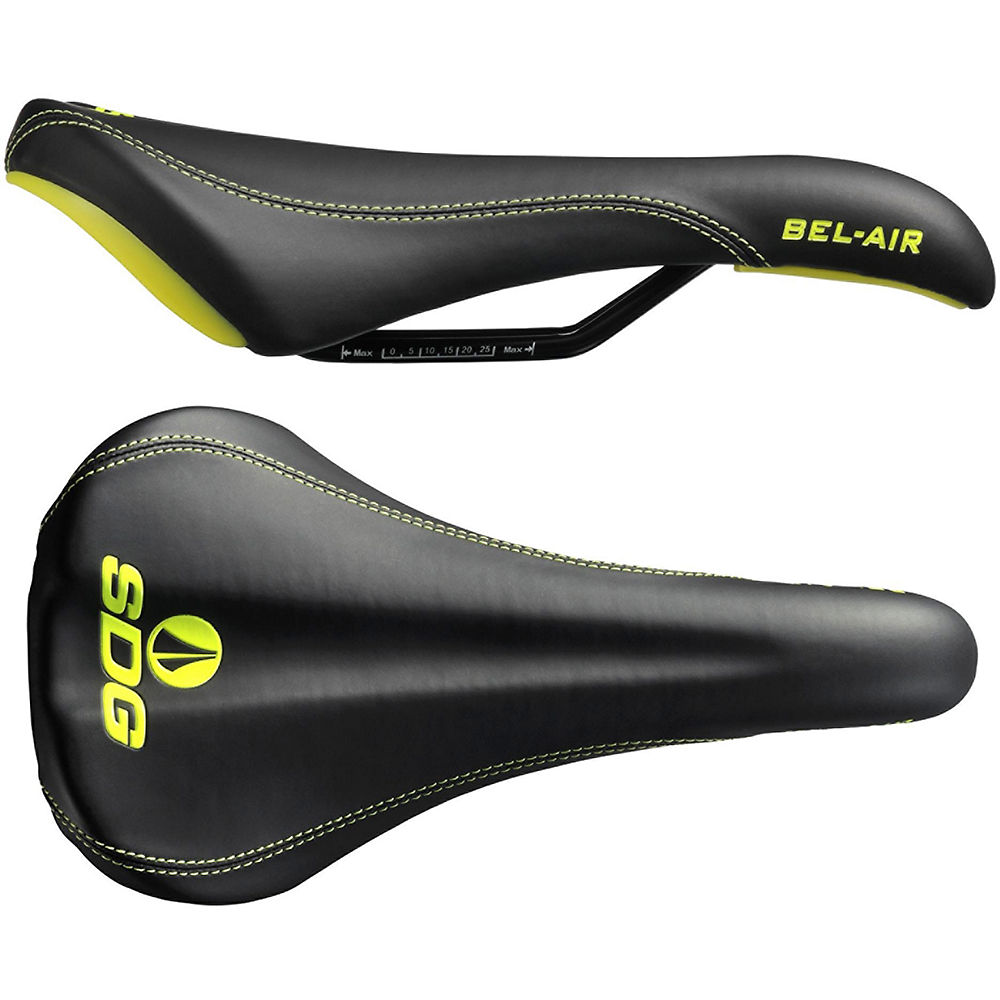 Selle SDG Bel Air acier - Noir - Jaune - 140mm Wide, Noir - Jaune