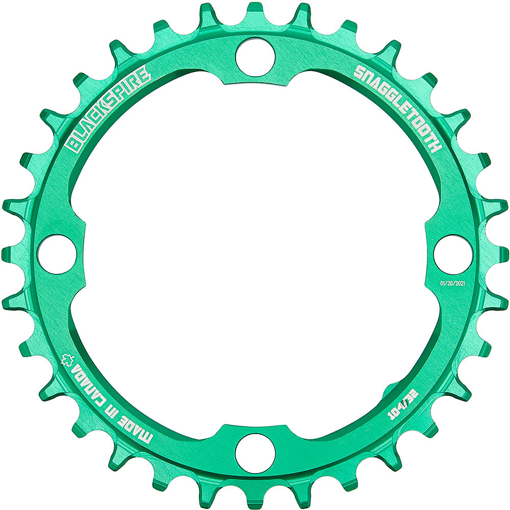 Blackspire Snaggletooth Narrow Wide Chainring - Green - 4-Bolt, Green