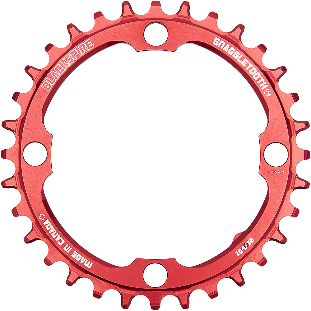 Blackspire Snaggletooth Narrow Wide Chainring - Red - 4-Bolt, Red