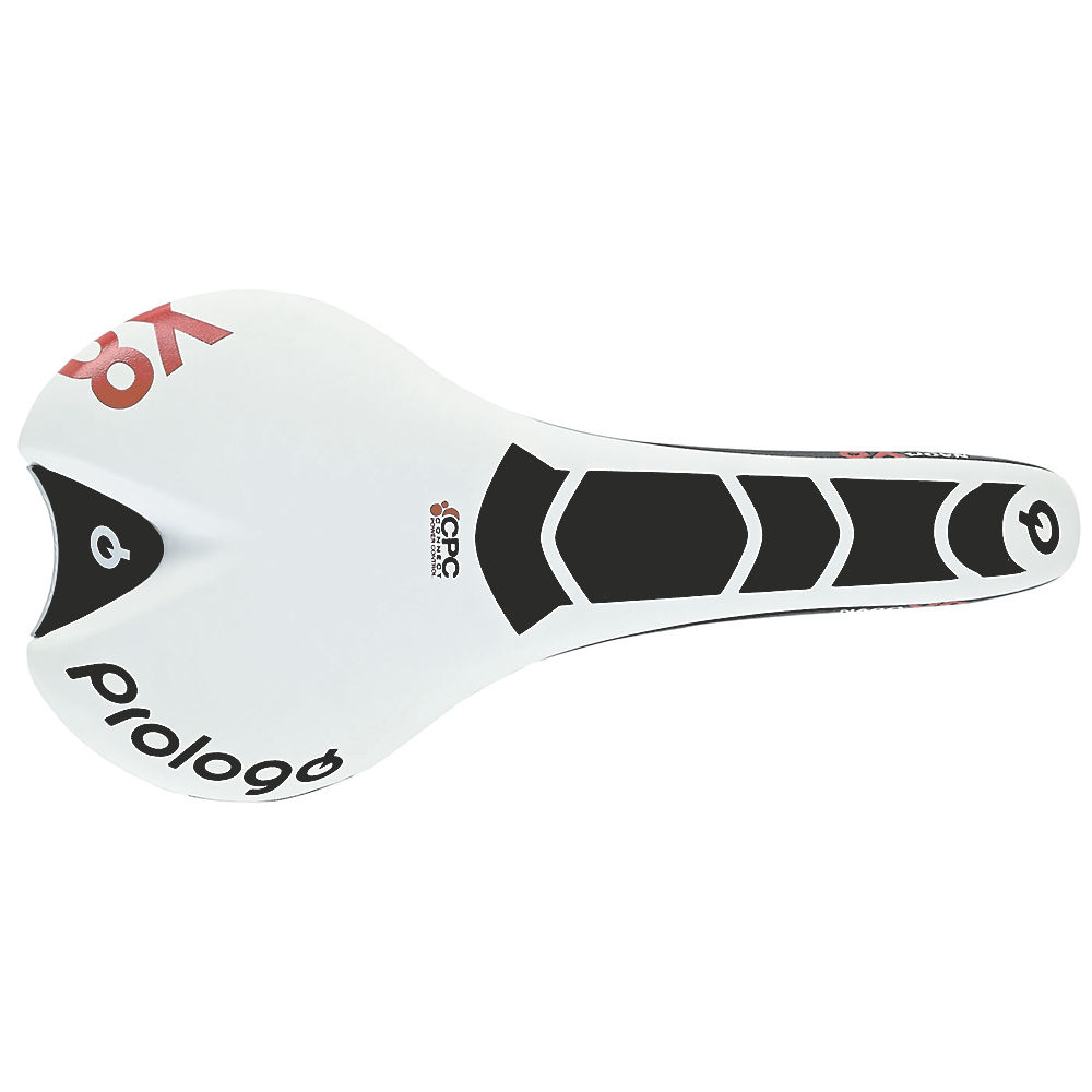 Selle PROLOGO Nago Evo X8 CPC Tirox - Blanc - Noir - 135mm Wide, Blanc - Noir
