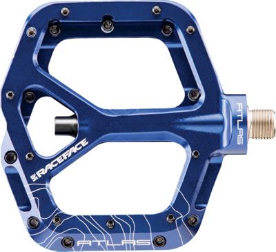 Race Face Atlas Flat Mountain Bike Pedals - Blue, Blue