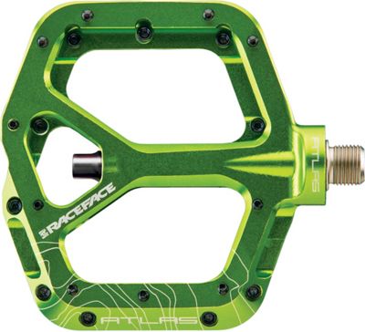 Race Face Atlas Flat Mountain Bike Pedals - Green, Green