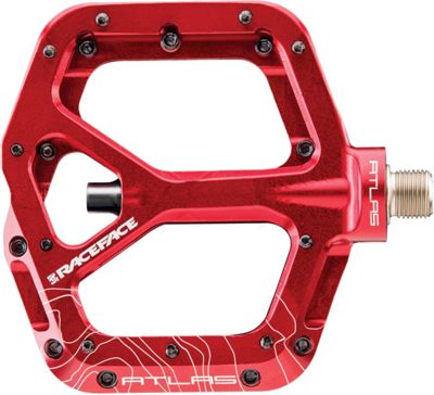 Race Face Atlas Flat Mountain Bike Pedals - Red, Red