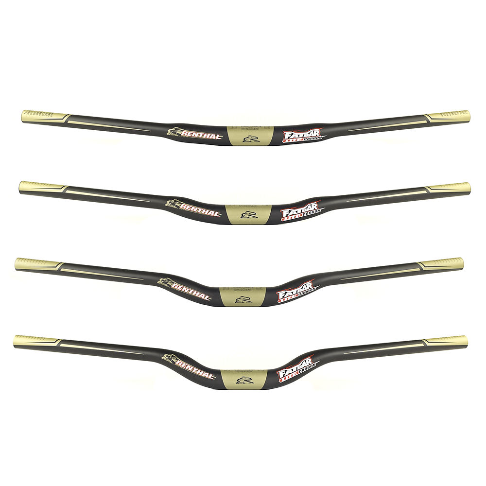 Cintre relevé carbone Renthal FatBar Lite - Noir - Or - 31.8mm, Noir - Or
