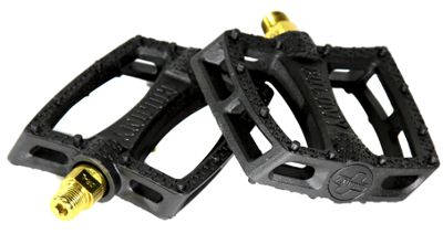 Colony Fantastic Plastic BMX Pedals - Black - Gold - 9/16", Black - Gold