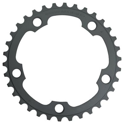 Shimano 105 FC5750 10 Speed Compact Chainrings - Black - 34t}, Black