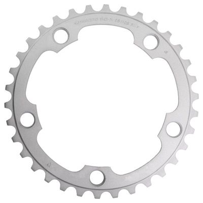 Plateau compact Shimano 105 FC5750 10 vitesses - Argent - 110mm, Argent