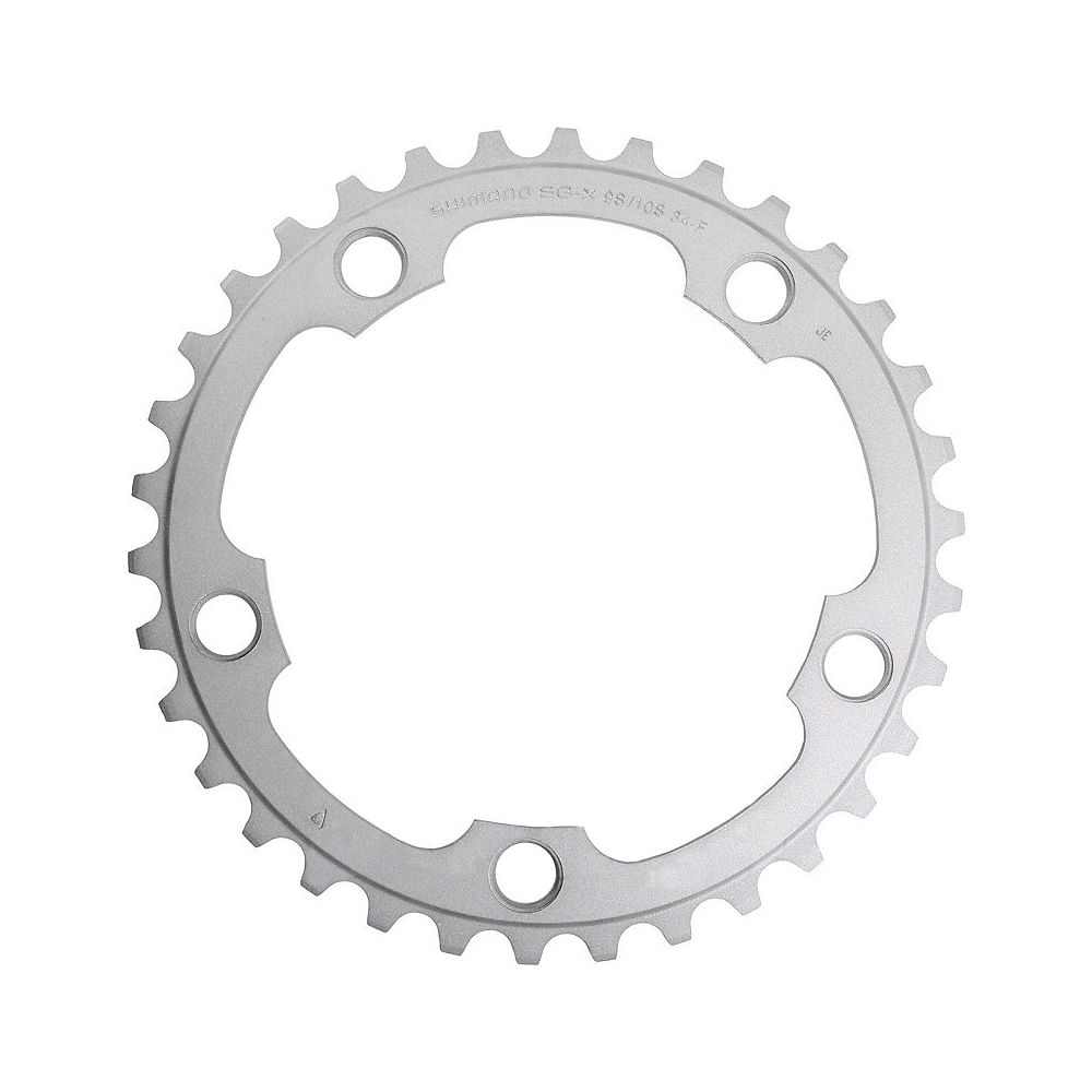 Shimano 105 FC5750 10 Speed Compact Chainrings - Silver - 34t}, Silver