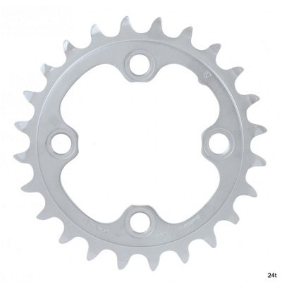 Shimano Xt Fcm780 10 Speed Triple Chainrings Silver 4 Bolt Silver