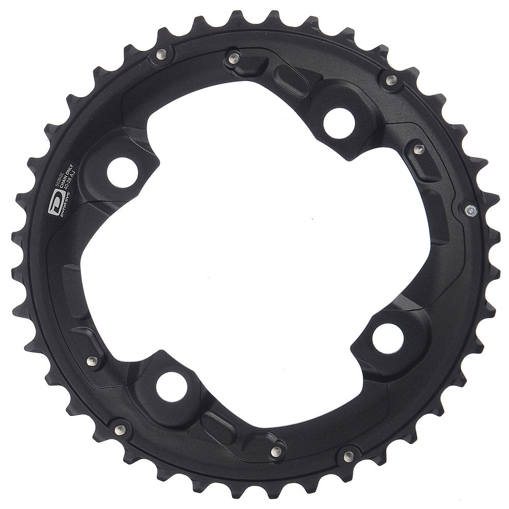 Shimano SLX FCM675 10 Speed Double Chainrings - Black - For 38.24t, Black
