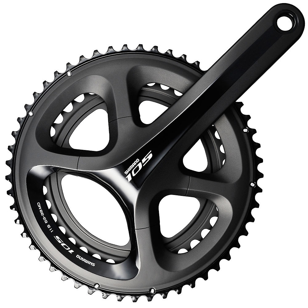 Pédalier Double Shimano 105 5800 11 vitesses - Noir - 110mm, Noir