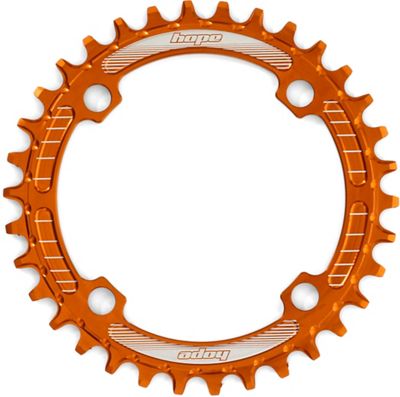 Hope Retainer Narrow Wide Chainring - Orange - 4-Bolt, Orange