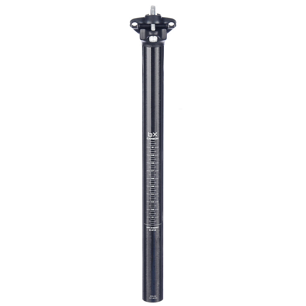 Tige de selle droite Brand-X en carbone - Noir - 27.2mm, Noir