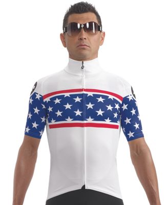 Maillot Route Assos SS.neoPro USA manches courtes - Blanc - Rouge - Bleu