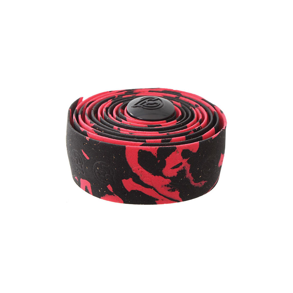 Image of Cinelli Macro Splash Cork Bar Tape - Red - Black, Red - Black