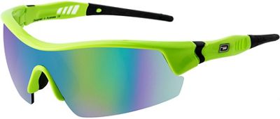 Occhiali Da Sole Edge Sports - Dirty Dog - Fluro Green/Green Mirror Lens, Fluro Green/Green Mirror Lens