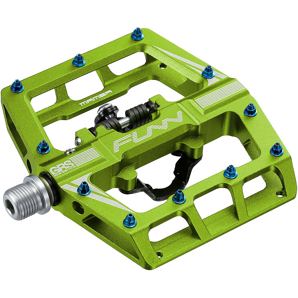 Pédales VTT automatiques Funn Mamba One Side Clip - Vert, Vert