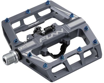 Funn Mamba One Side Clip Mountain Bike Pedals - Grey, Grey