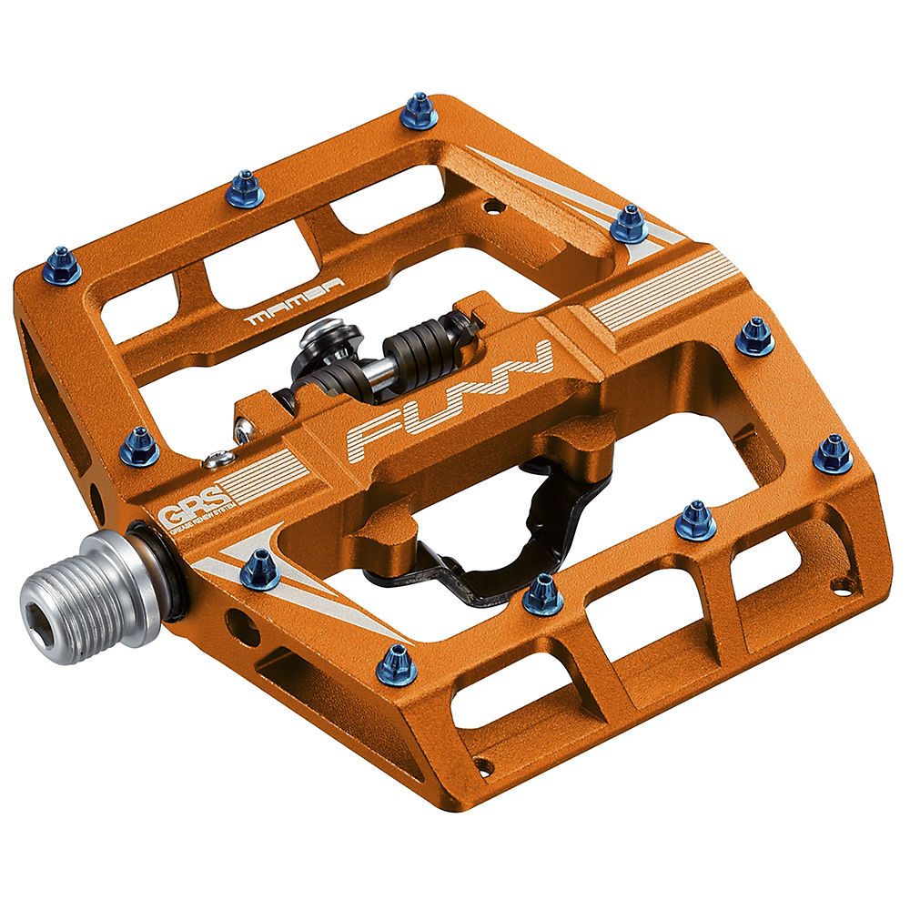 Pédales VTT automatiques Funn Mamba One Side Clip - Orange, Orange