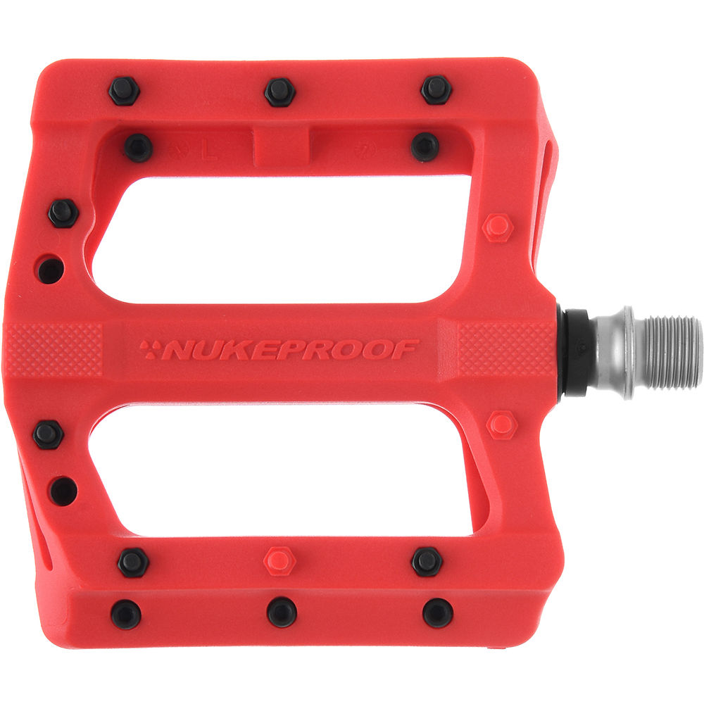 Pédales plates Nukeproof Neutron EVO (Electron EVO) - Rouge, Rouge