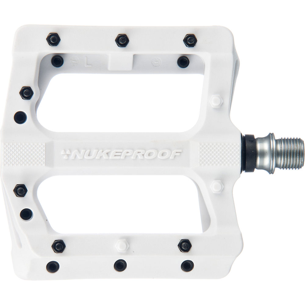 Pédales plates Nukeproof Neutron EVO (Electron EVO) - Blanc, Blanc