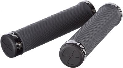 Nukeproof Neutron Knurled Lock On Grips - Grey - 142mm}, Grey