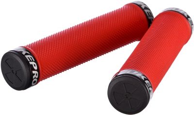 Nukeproof Neutron Knurled Lock On Grips - Red - 142mm}, Red