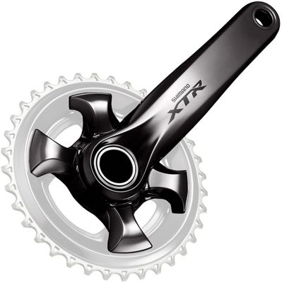 Pédalier VTT Shimano XTR M9020 11 vitesses Single - Gris - Noir - 50mm Chainline, Gris - Noir