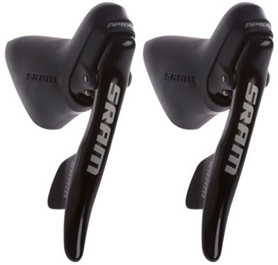 SRAM Apex 10 Speed Road Shifters - Black Hoods - Black Trigger - Pair - Front & Rear, Black Hoods - Black Trigger
