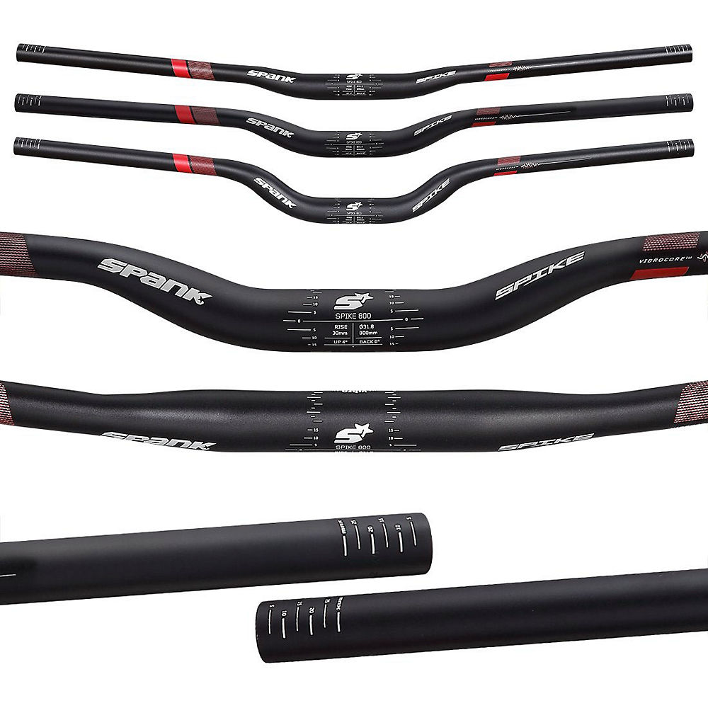 Cintre VTT Spank Spike 800 Race Team Vibrocore - Noir - Rouge - 31.8mm, Noir - Rouge