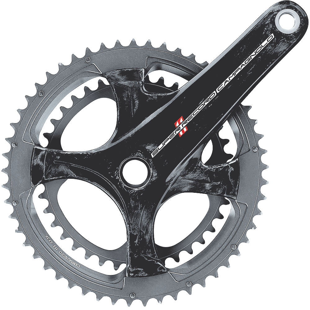 Pédalier de route Campagnolo Super Record Ultra Torque 11 vitesses - Noir - 145mm, Noir