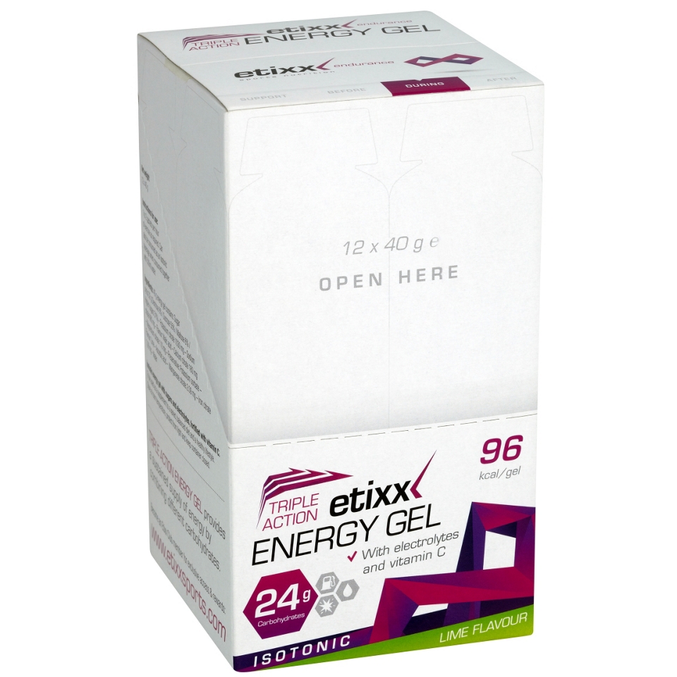 Etixx Triple Action Iso Energy Gels 40g x 12