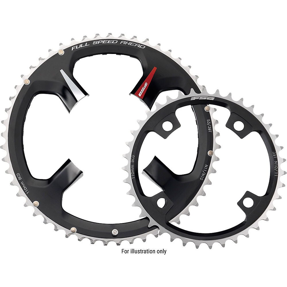 Plateau FSA K-Force ABS Super Road N10/11 - Rouge-Blanc - 110mm, Rouge-Blanc