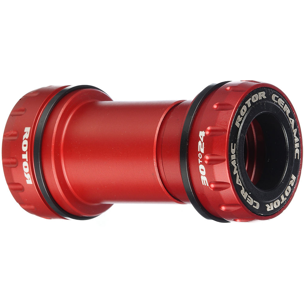 Boitier de pédalier VTT Rotor BB30 to 24mm Céramique - Rouge - 68mm - BB30, Rouge
