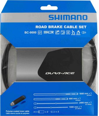 Shimano Dura-Ace 9000 Road Brake Cable Set - Black, Black